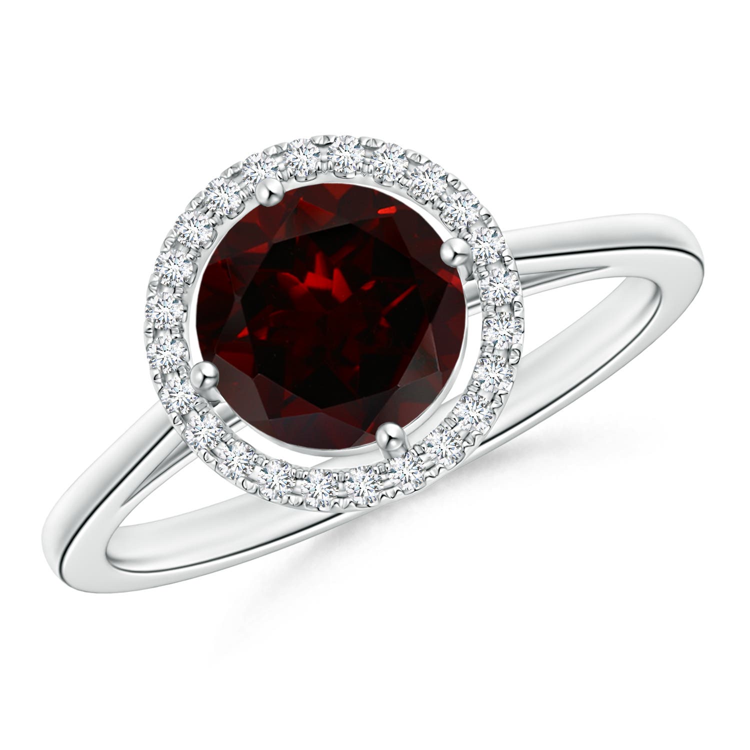 A - Garnet / 1.64 CT / 14 KT White Gold