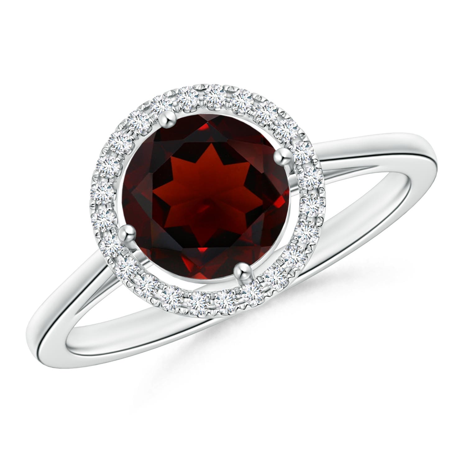 AA - Garnet / 1.64 CT / 14 KT White Gold