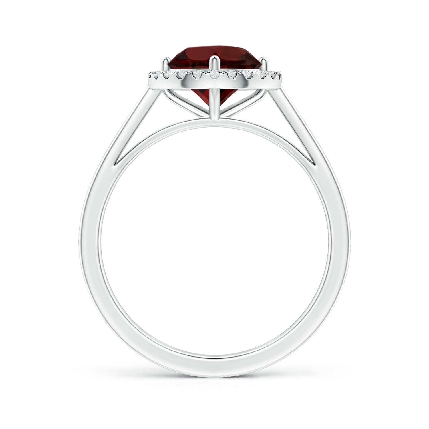 AA - Garnet / 1.64 CT / 14 KT White Gold