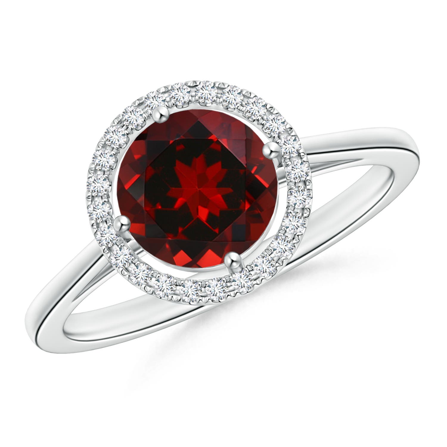 AAAA - Garnet / 1.64 CT / 14 KT White Gold