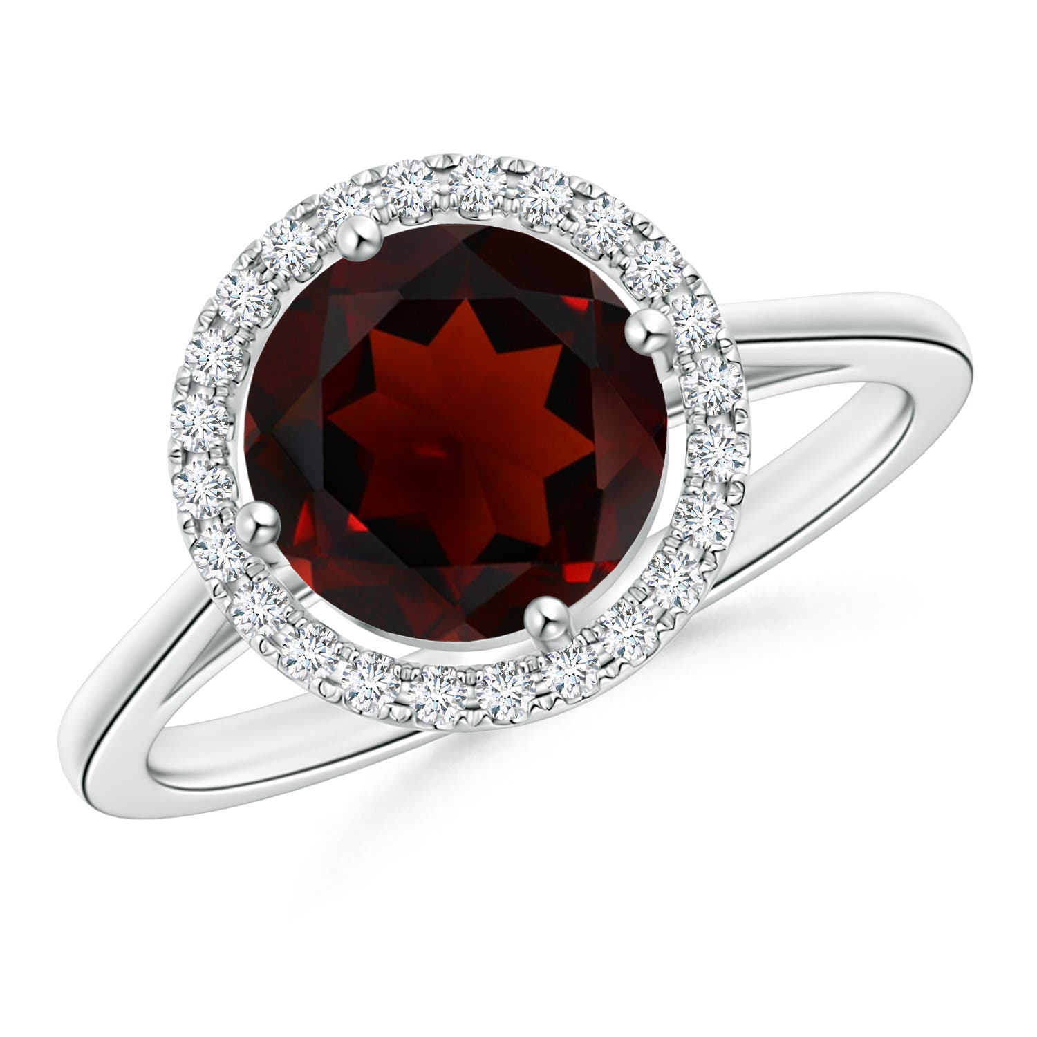 AA - Garnet / 2.34 CT / 14 KT White Gold