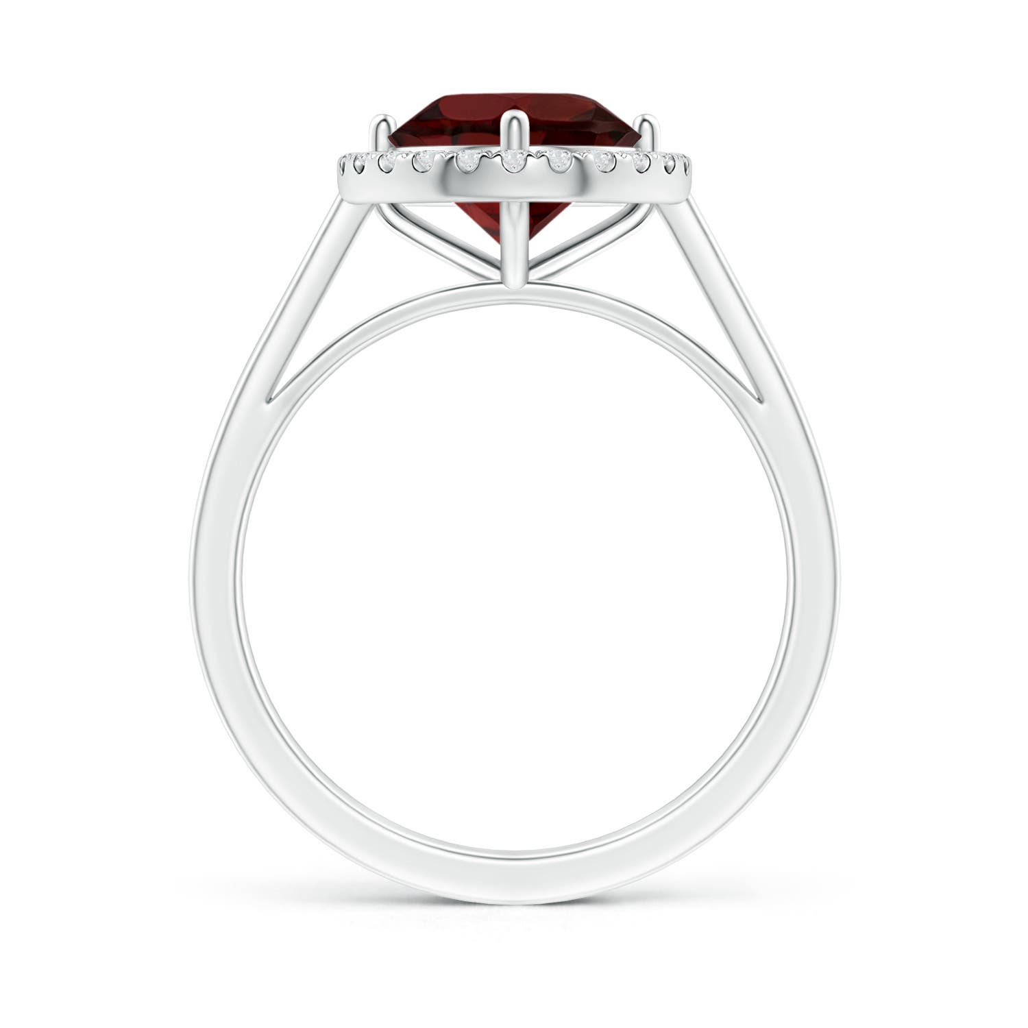 AA - Garnet / 2.34 CT / 14 KT White Gold