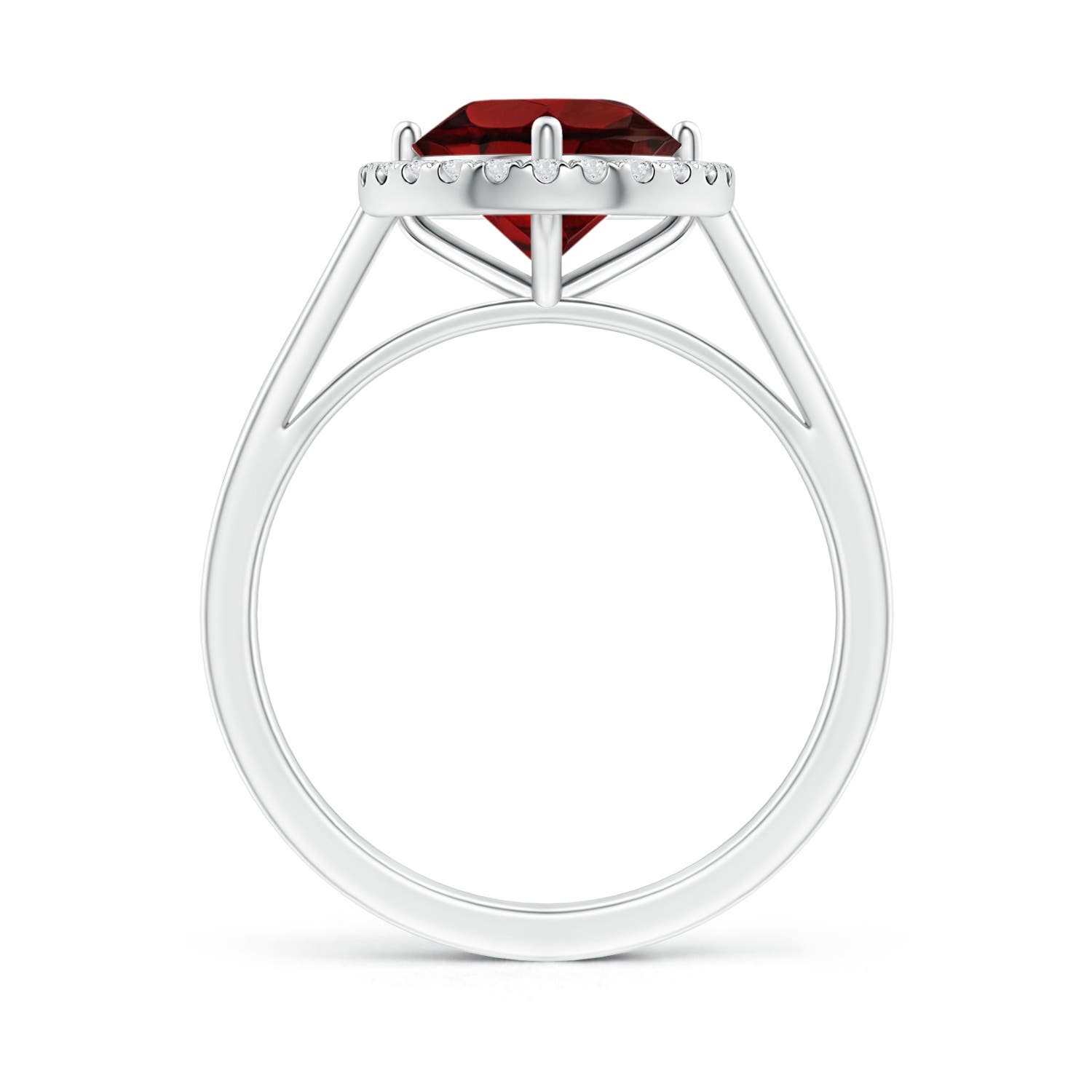 AAA - Garnet / 2.34 CT / 14 KT White Gold