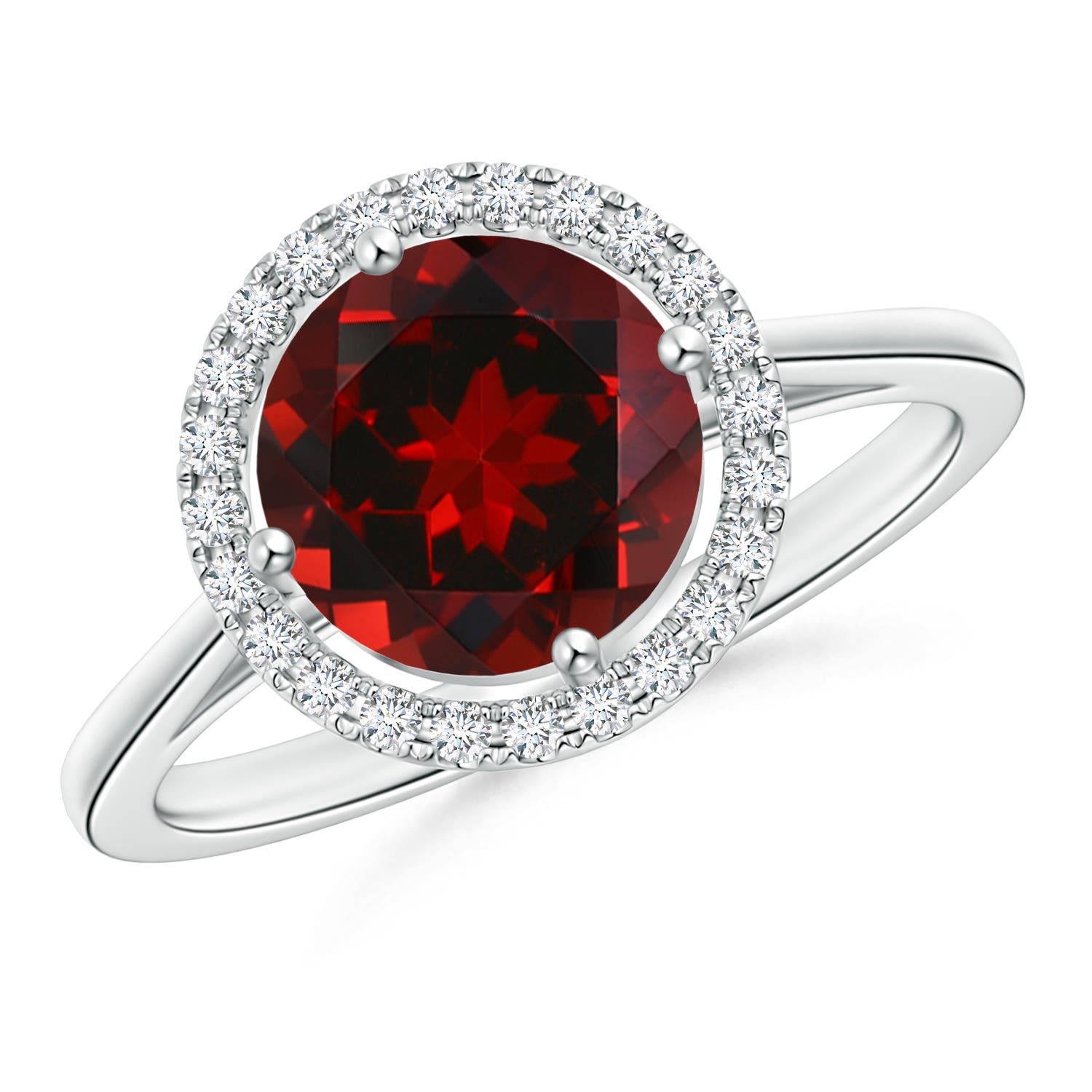 AAAA - Garnet / 2.34 CT / 14 KT White Gold