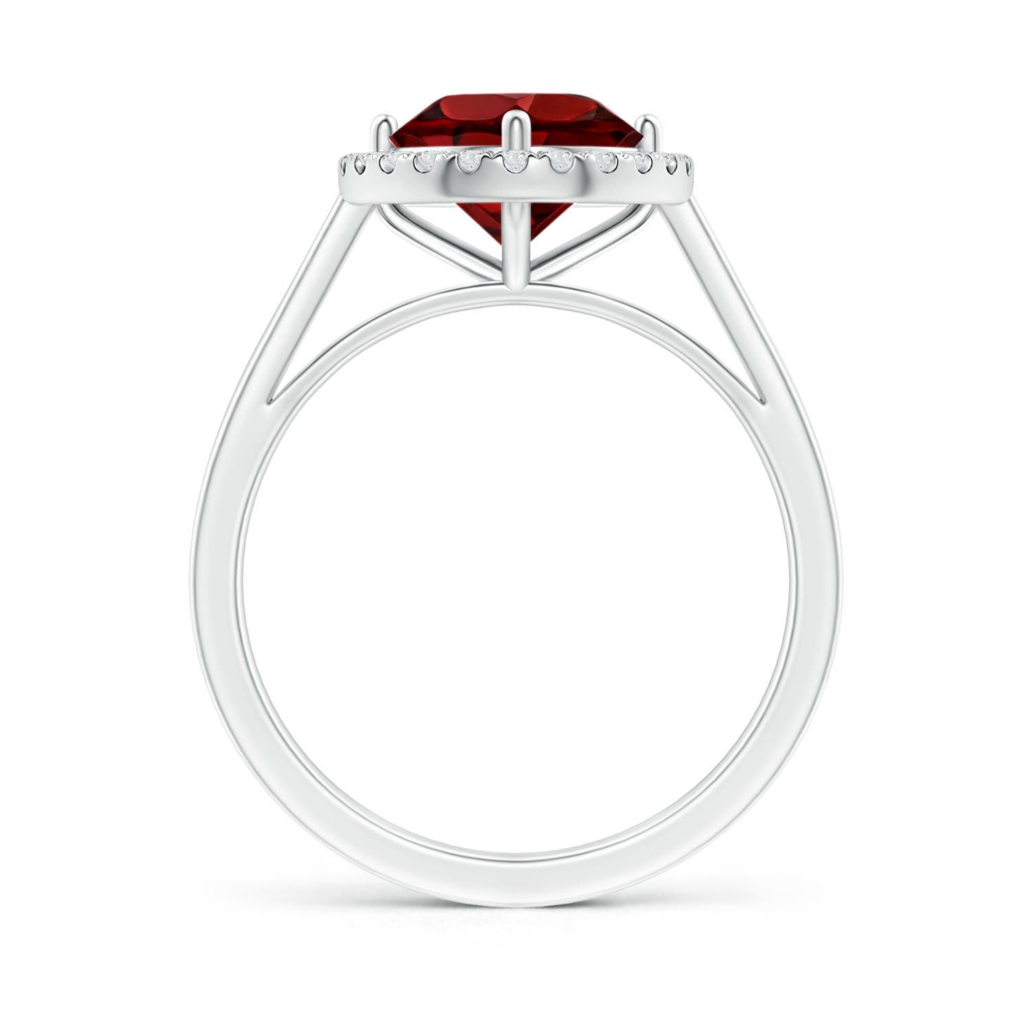 AAAA - Garnet / 2.34 CT / 14 KT White Gold