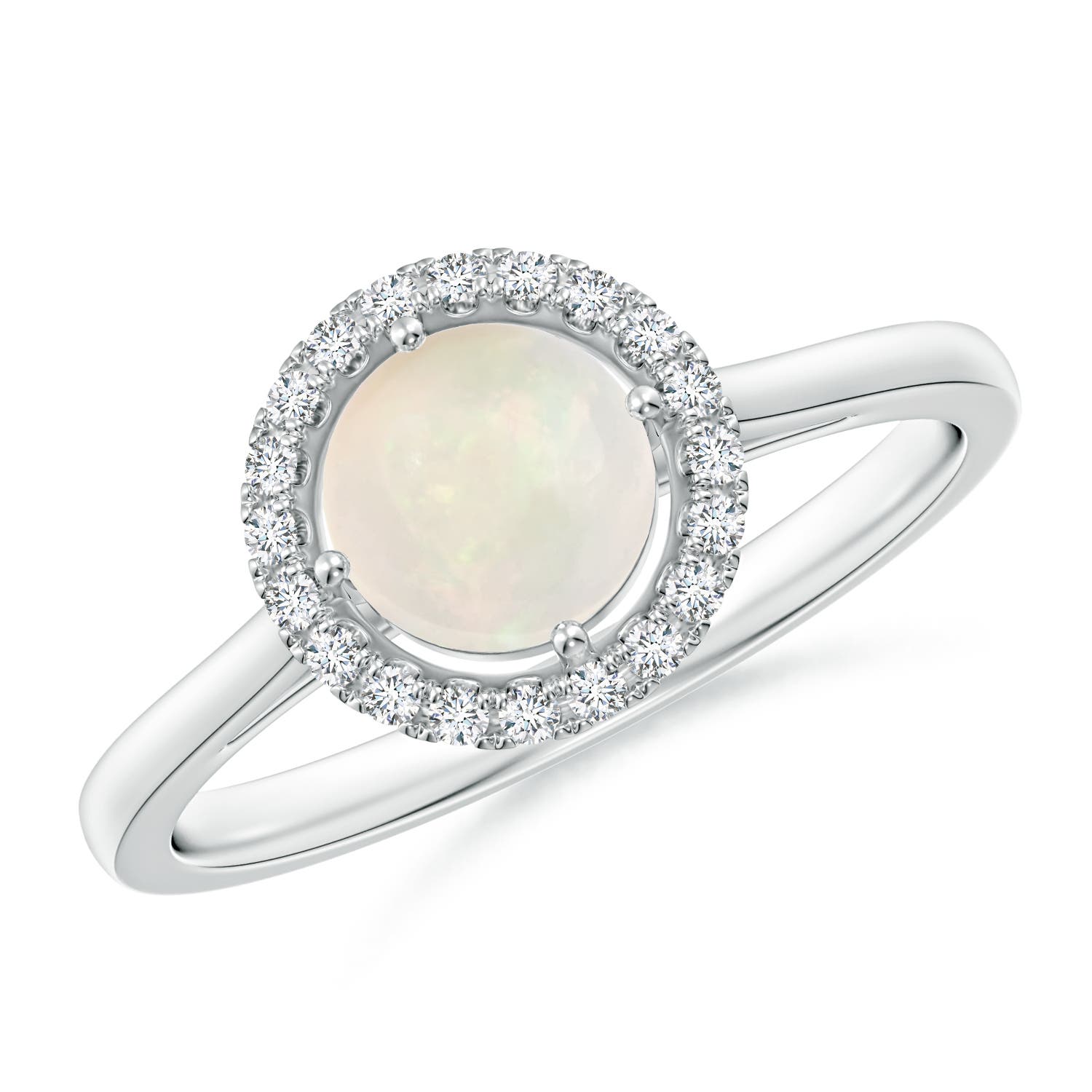 A - Opal / 0.62 CT / 14 KT White Gold