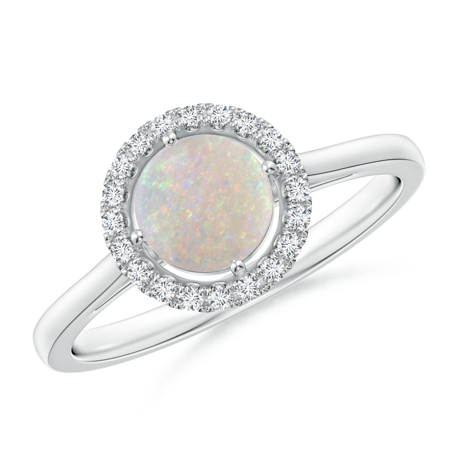 AA - Opal / 0.62 CT / 14 KT White Gold