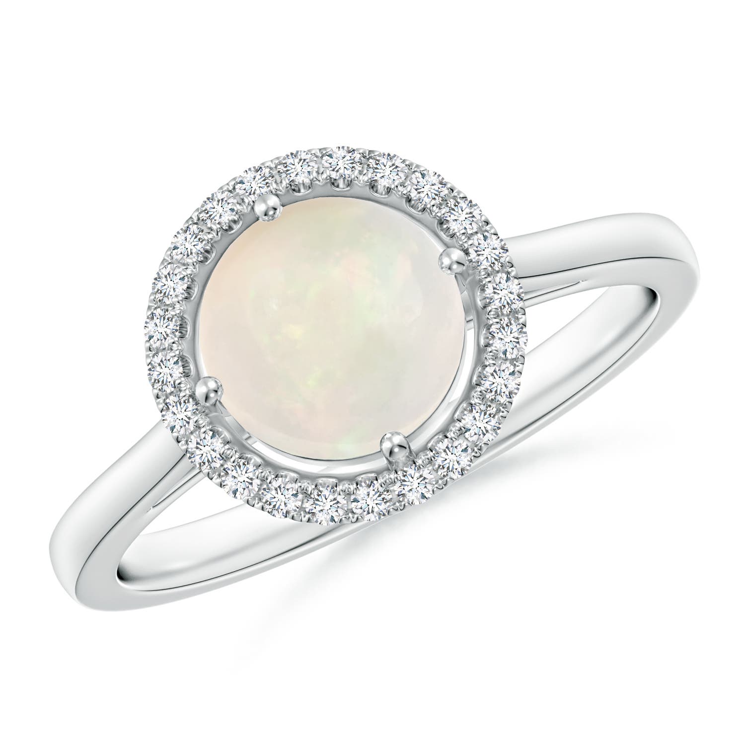 A - Opal / 0.89 CT / 14 KT White Gold