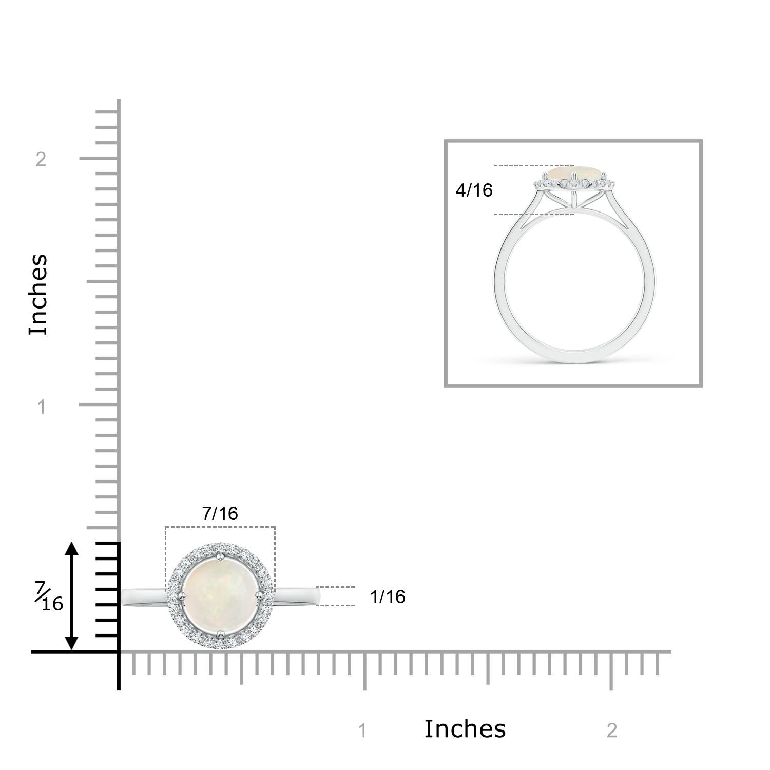 A - Opal / 0.89 CT / 14 KT White Gold