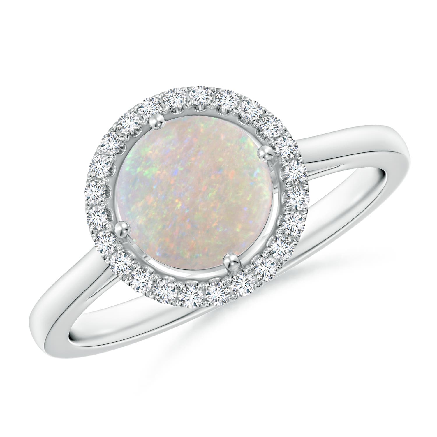 AA - Opal / 0.89 CT / 14 KT White Gold