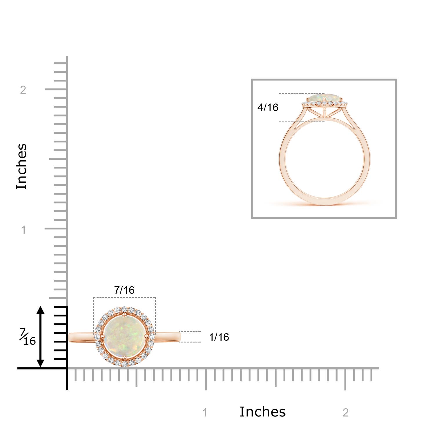 AAA - Opal / 0.89 CT / 14 KT Rose Gold