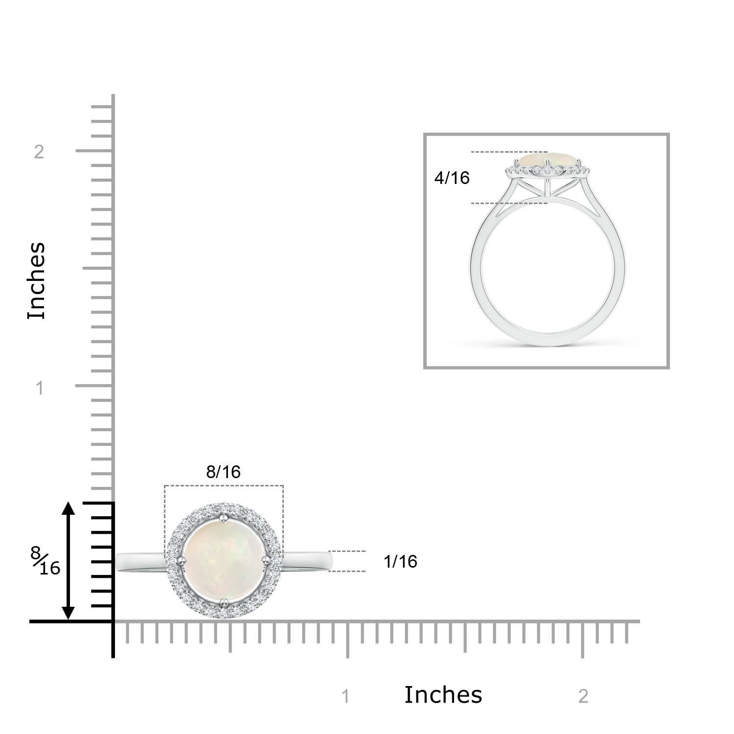 A - Opal / 1.29 CT / 14 KT White Gold