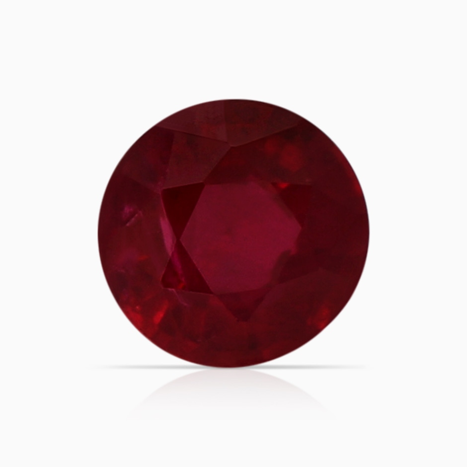 4.82x4.69x2.71mm AA Floating Round Ruby Ring with Diamond Halo in P950 Platinum Side 599