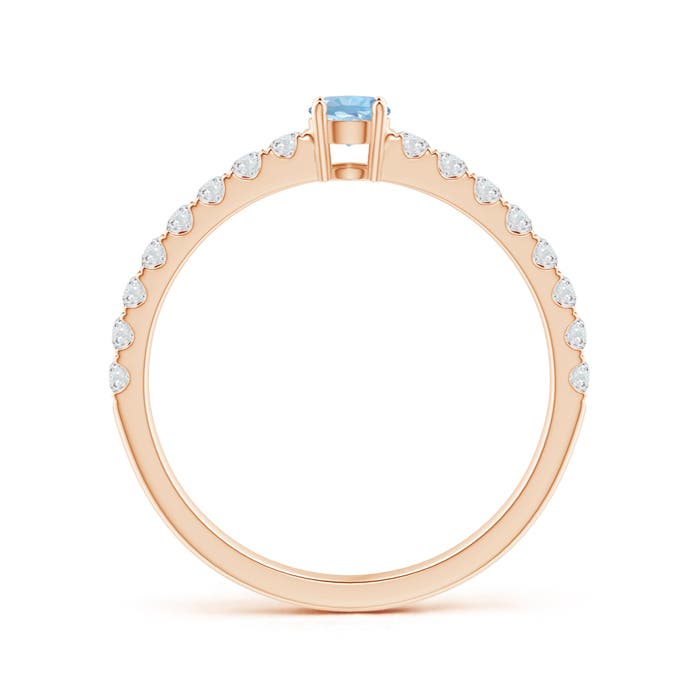 AAA - Aquamarine / 0.49 CT / 14 KT Rose Gold