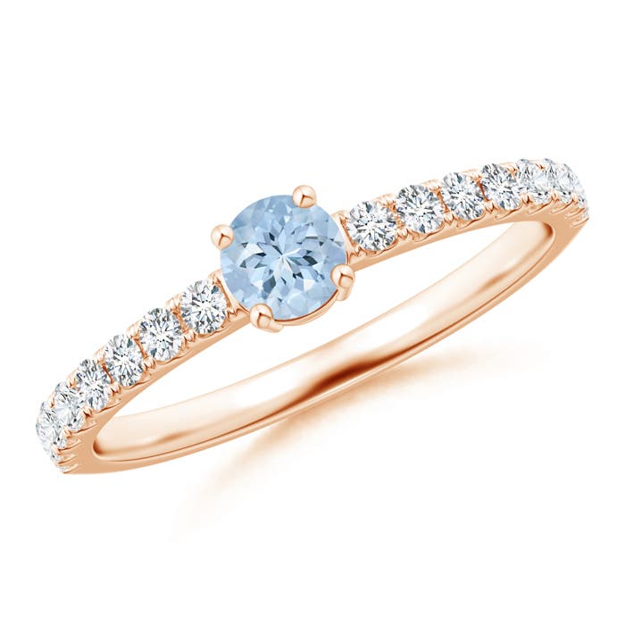 AA - Aquamarine / 0.54 CT / 14 KT Rose Gold