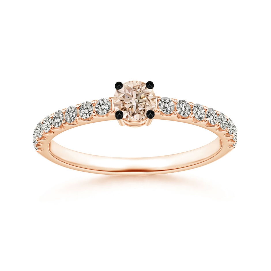 3.5mm A Classic Coffee Diamond Solitaire Ring in Rose Gold 