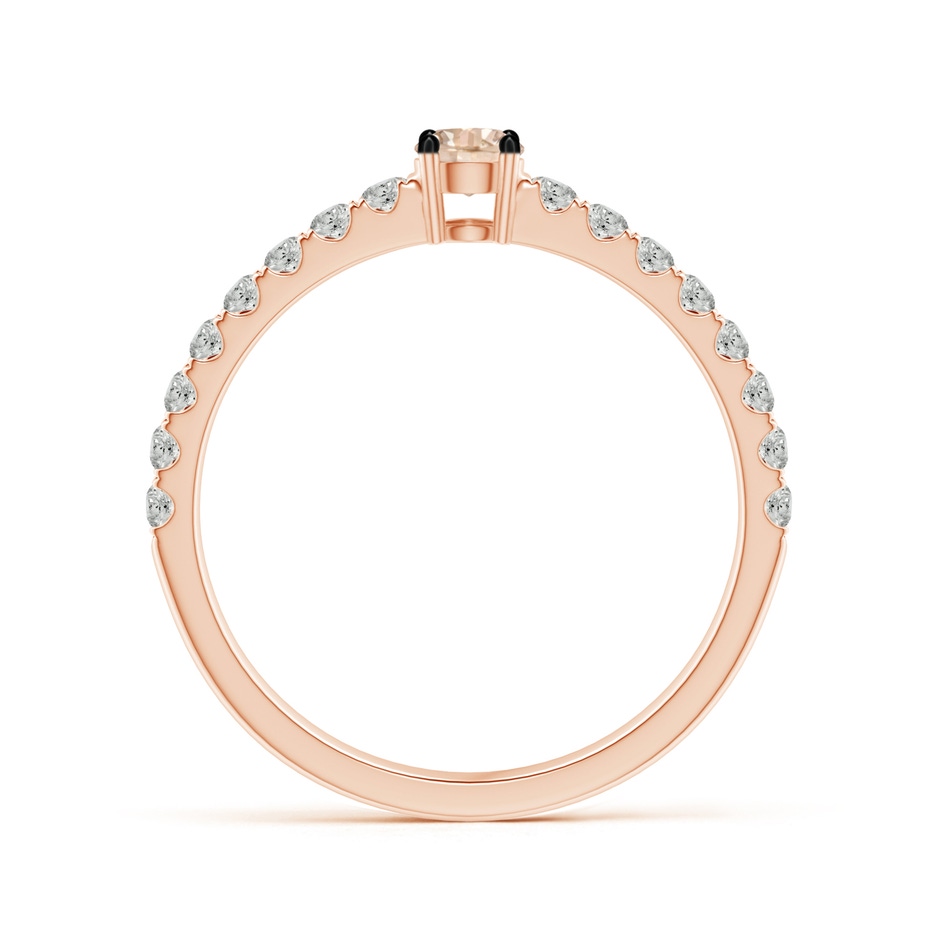 3.5mm A Classic Coffee Diamond Solitaire Ring in Rose Gold side-1