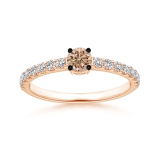 3.5mm AA Classic Coffee Diamond Solitaire Ring in 9K Rose Gold