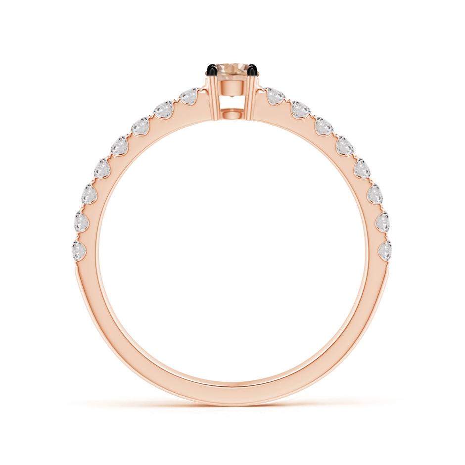 3.5mm AA Classic Coffee Diamond Solitaire Ring in Rose Gold side-1