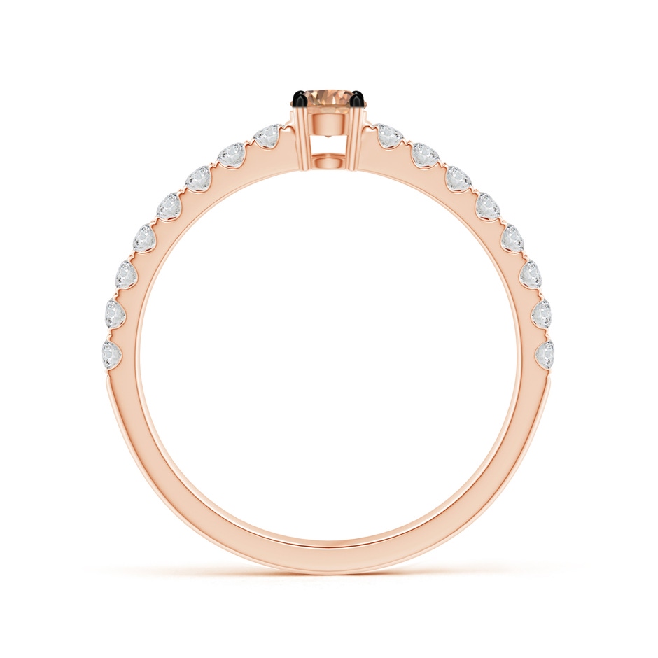 3.5mm AAA Classic Coffee Diamond Solitaire Ring in Rose Gold side-1