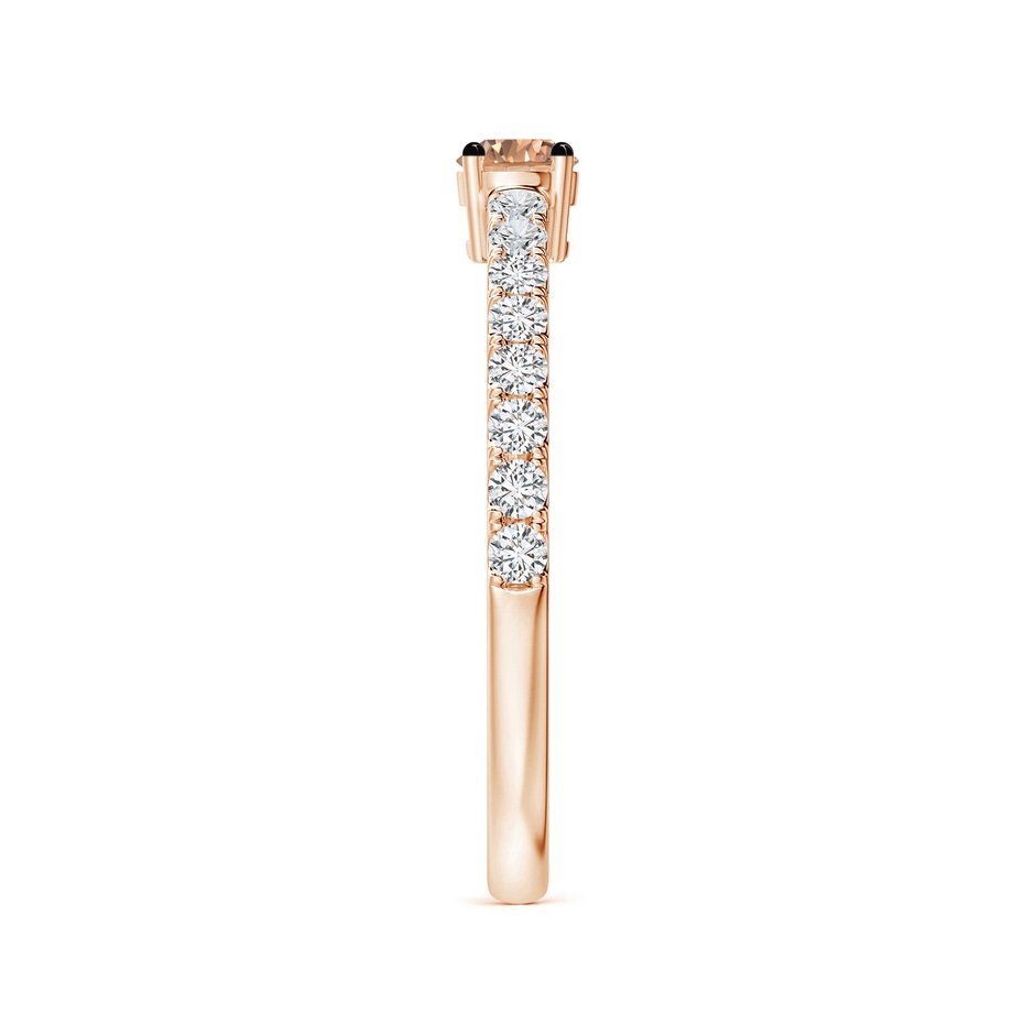 3.5mm AAA Classic Coffee Diamond Solitaire Ring in Rose Gold side-2
