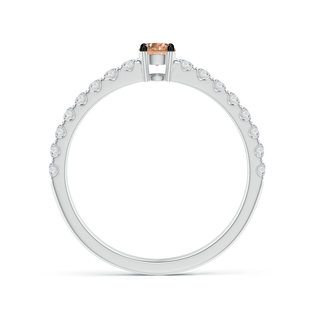 3.5mm AAA Classic Coffee Diamond Solitaire Ring in White Gold - side_1