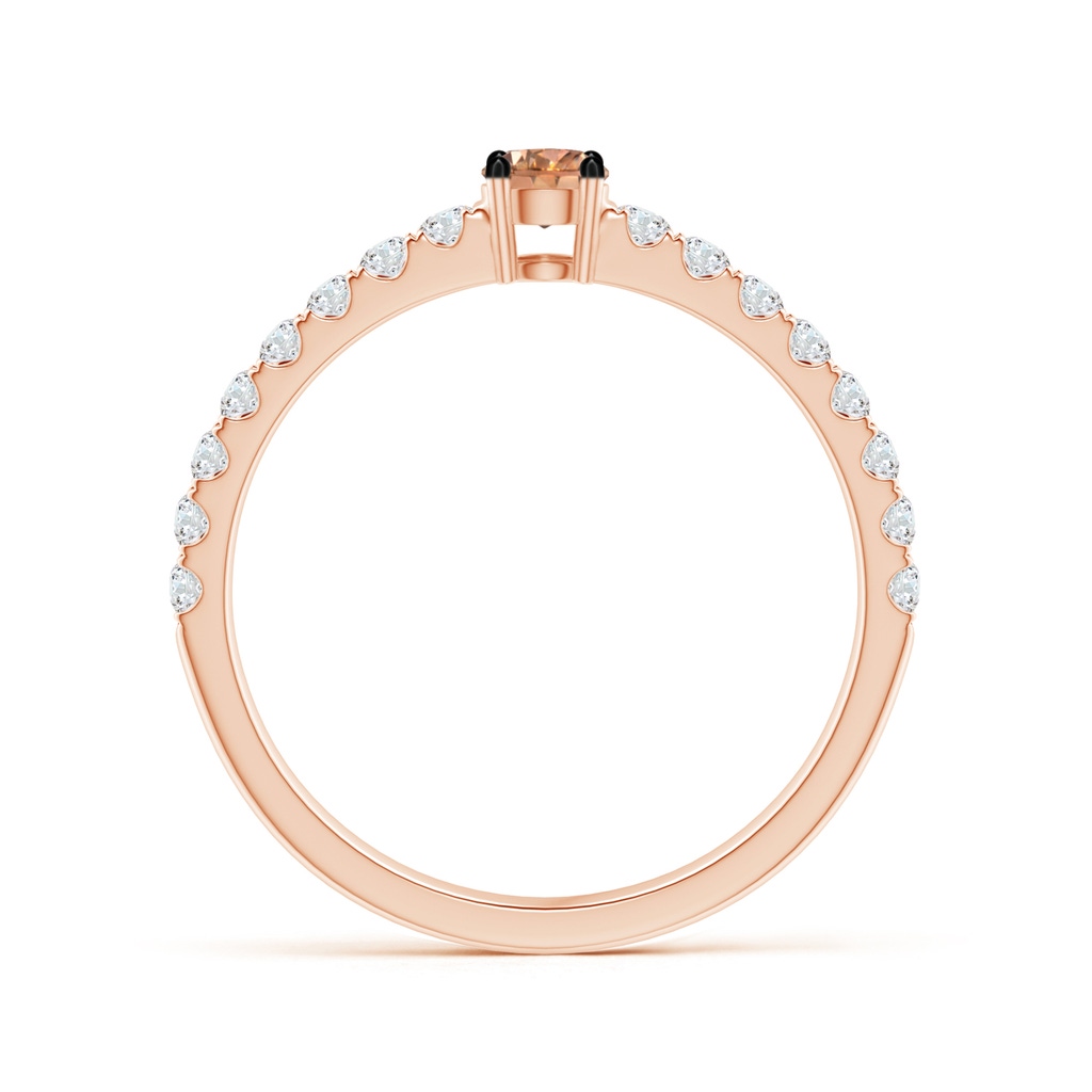3.5mm AAAA Classic Coffee Diamond Solitaire Ring in Rose Gold - side_1