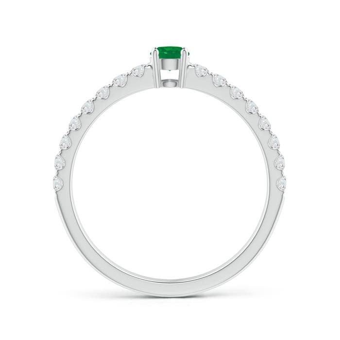 AA - Emerald / 0.49 CT / 14 KT White Gold