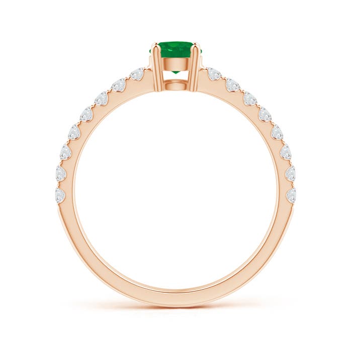 AA - Emerald / 0.69 CT / 14 KT Rose Gold