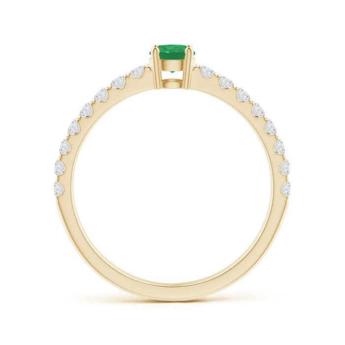 A - Emerald / 0.58 CT / 14 KT Yellow Gold