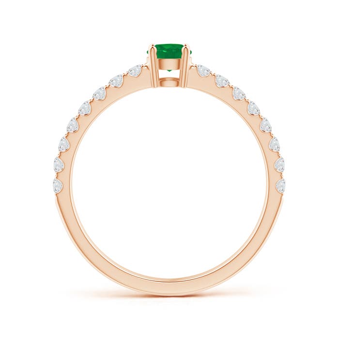 AA - Emerald / 0.58 CT / 14 KT Rose Gold