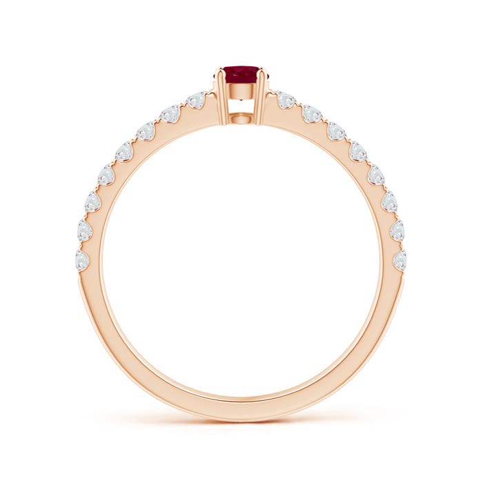 A - Ruby / 0.57 CT / 14 KT Rose Gold