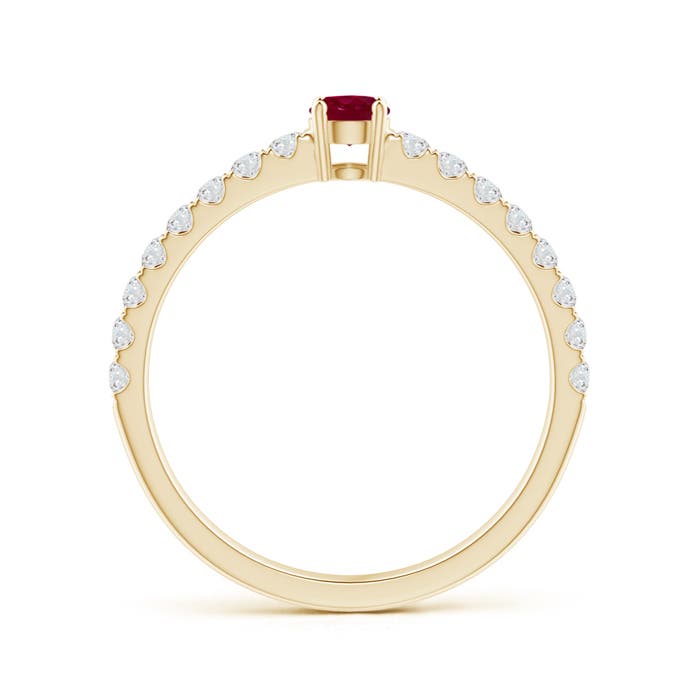 A - Ruby / 0.57 CT / 14 KT Yellow Gold