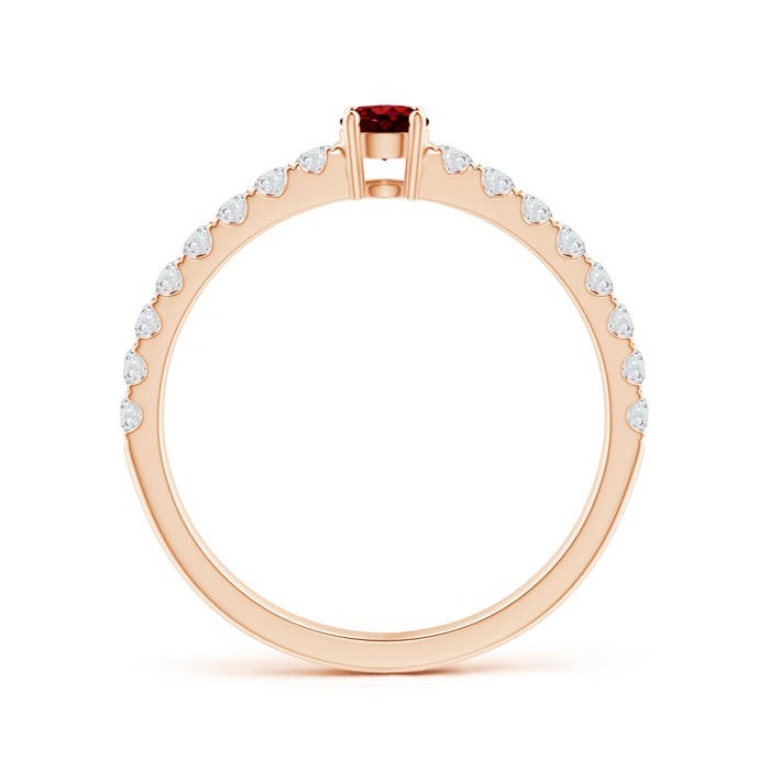 AAAA - Ruby / 0.57 CT / 14 KT Rose Gold