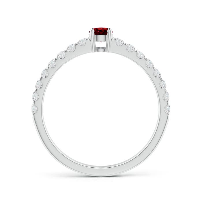 AAAA - Ruby / 0.57 CT / 14 KT White Gold