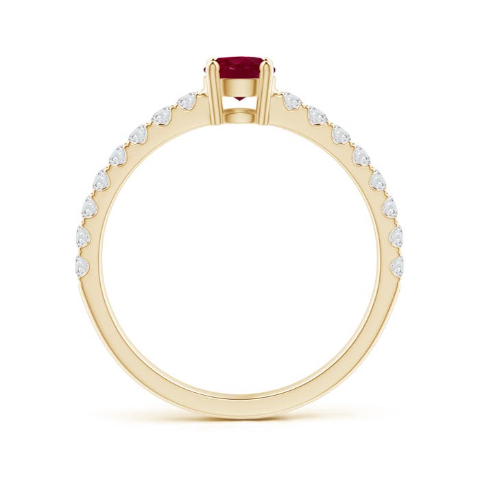 A - Ruby / 0.78 CT / 14 KT Yellow Gold