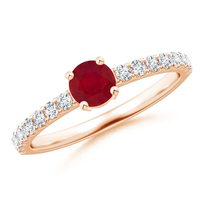 AA - Ruby / 0.78 CT / 14 KT Rose Gold