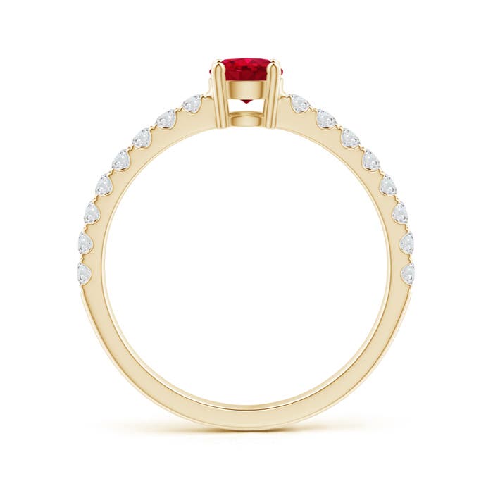 AAA - Ruby / 0.78 CT / 14 KT Yellow Gold