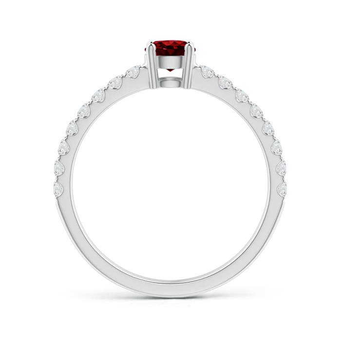 AAAA - Ruby / 0.78 CT / 14 KT White Gold