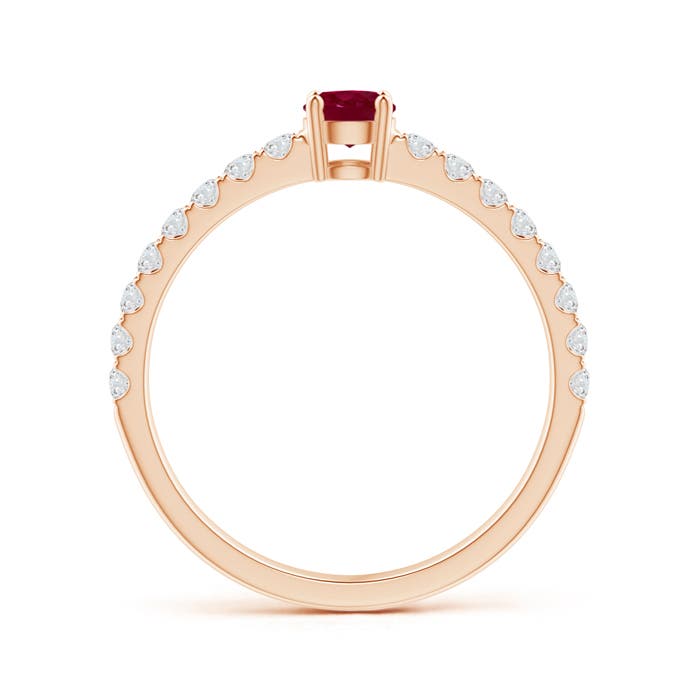 A - Ruby / 0.68 CT / 14 KT Rose Gold