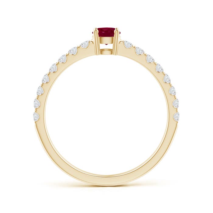 A - Ruby / 0.68 CT / 14 KT Yellow Gold