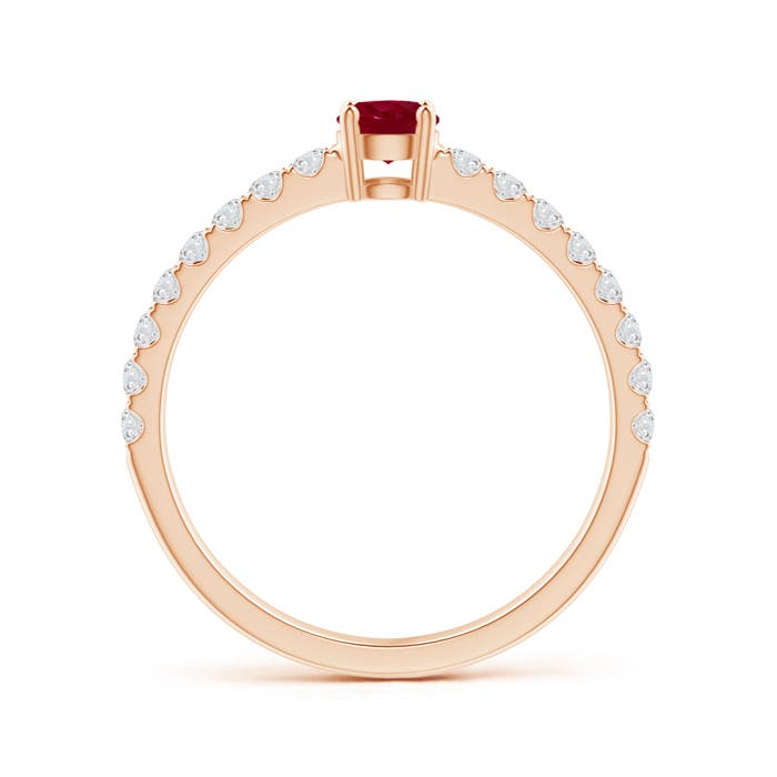 AA - Ruby / 0.68 CT / 14 KT Rose Gold