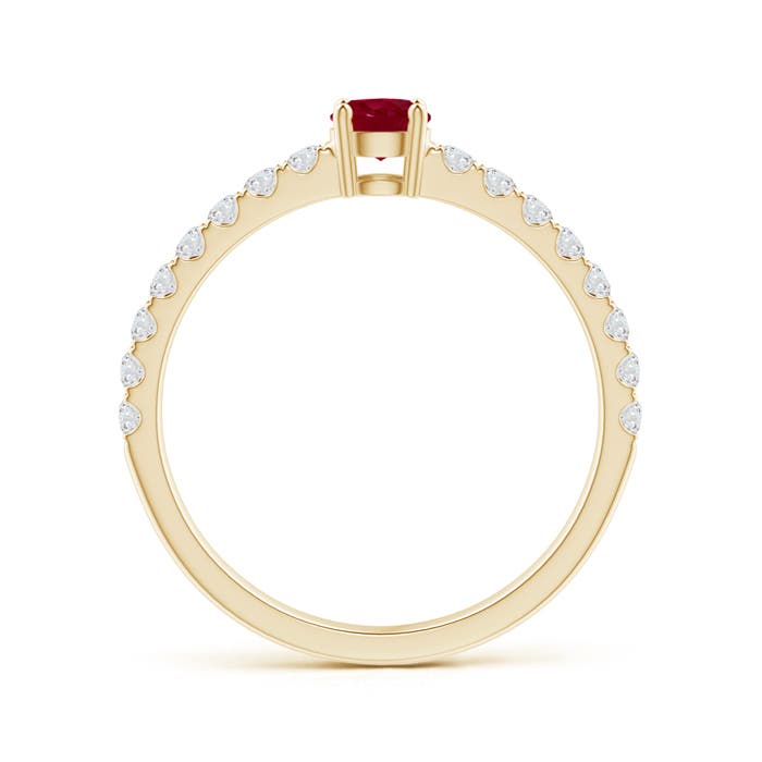 AA - Ruby / 0.68 CT / 14 KT Yellow Gold