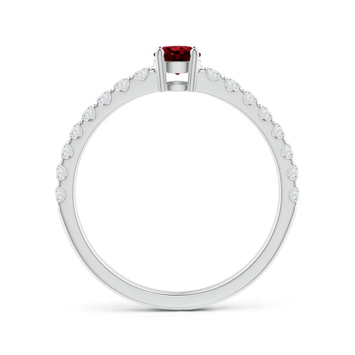 AAAA - Ruby / 0.68 CT / 14 KT White Gold