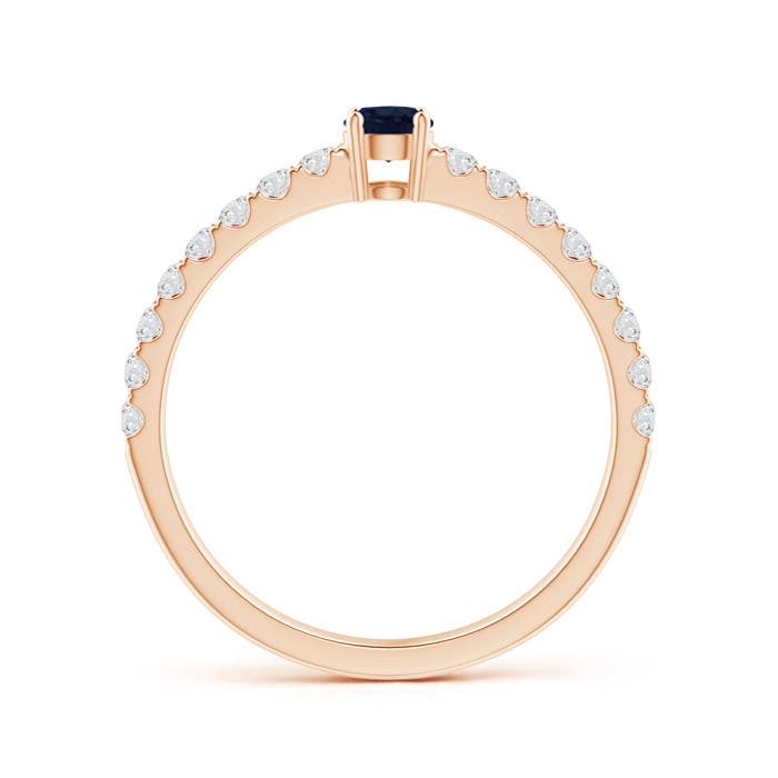 A - Blue Sapphire / 0.56 CT / 14 KT Rose Gold