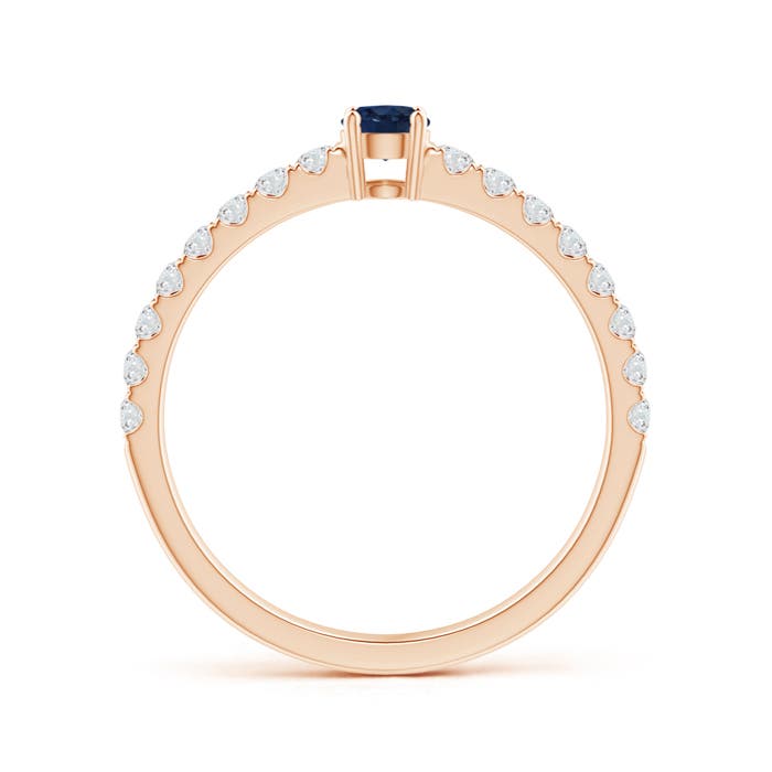 AA - Blue Sapphire / 0.56 CT / 14 KT Rose Gold