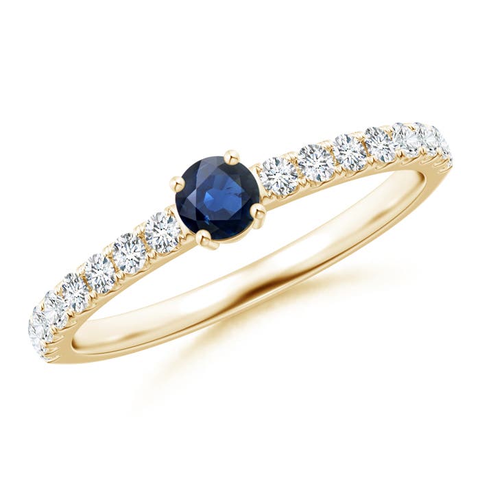 AA - Blue Sapphire / 0.56 CT / 14 KT Yellow Gold