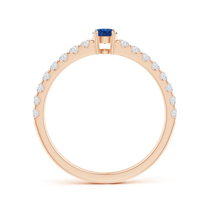 AAA - Blue Sapphire / 0.56 CT / 14 KT Rose Gold