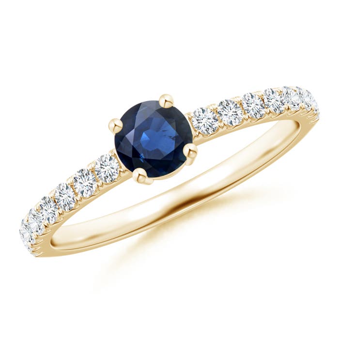 AA - Blue Sapphire / 0.79 CT / 14 KT Yellow Gold