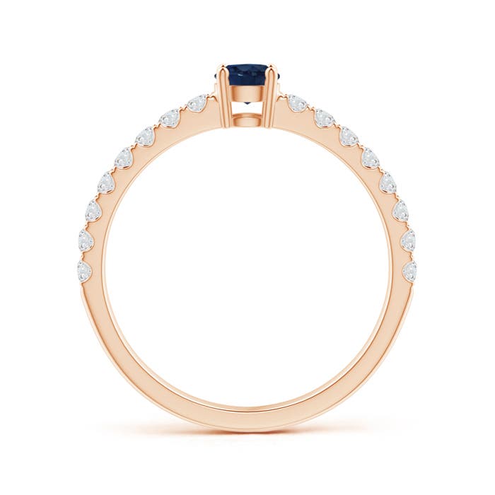 AA - Blue Sapphire / 0.67 CT / 14 KT Rose Gold